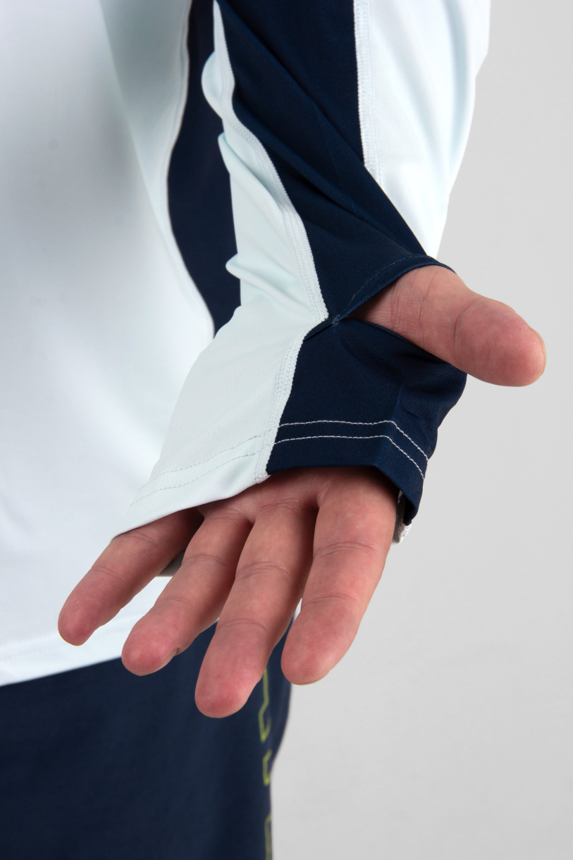 Лонгслив с капюшоном GRAYLING Marlin (Марлин) св.синий GLMH-01LB