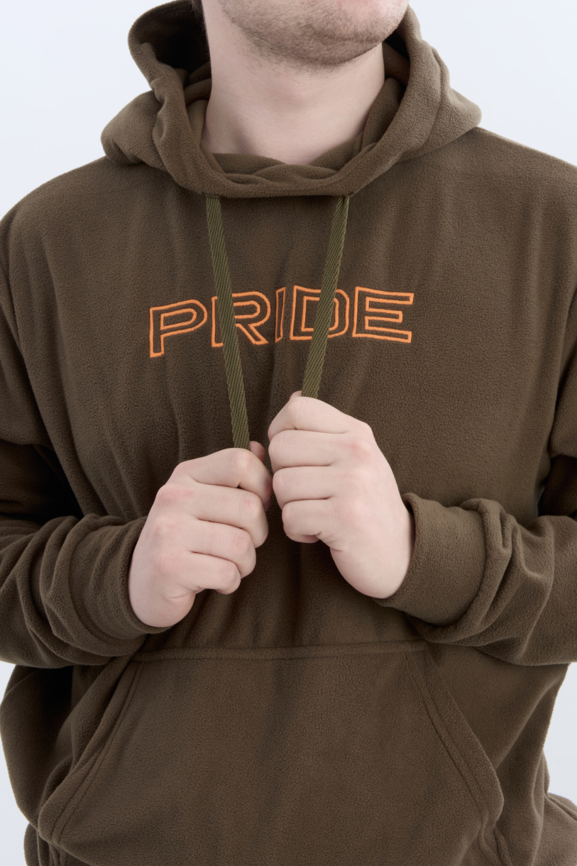 Мерч толстовка флисовая PRIDE, т.хаки